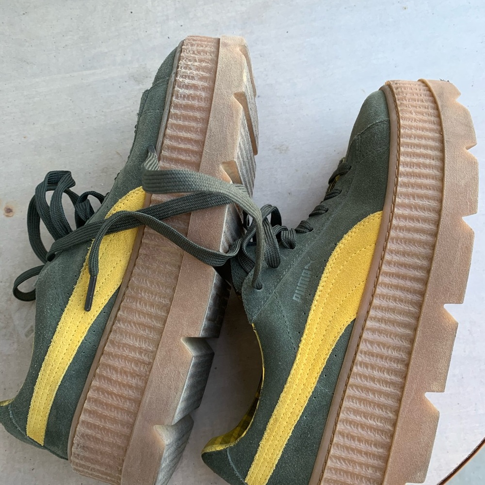 Fenty Puma Green and Yellow Suede